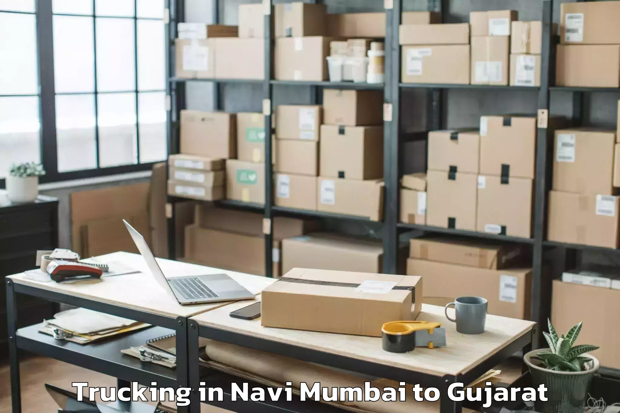 Book Navi Mumbai to Kalol Gujarat Trucking